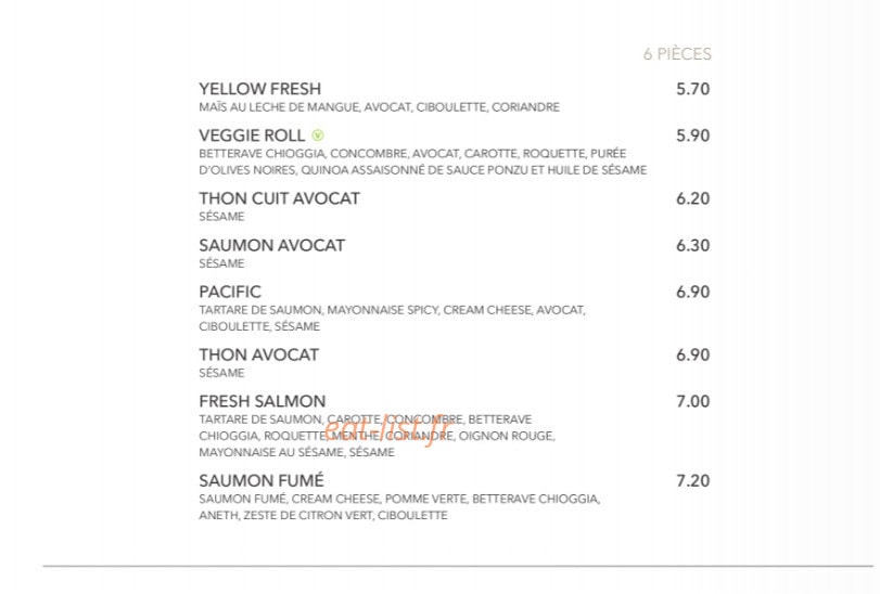 Sushi Shop — carte page 21