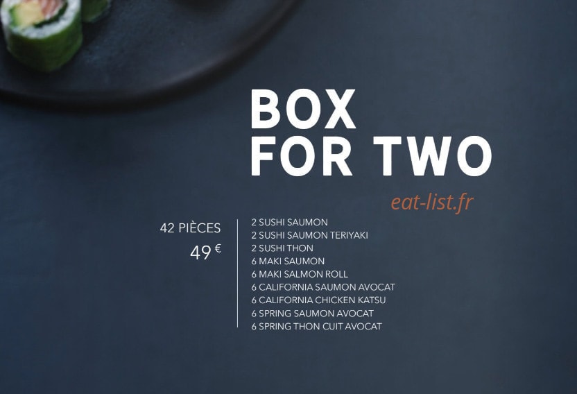 Sushi Shop — carte page 13