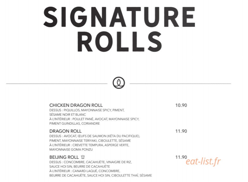 Sushi Shop — carte page 26