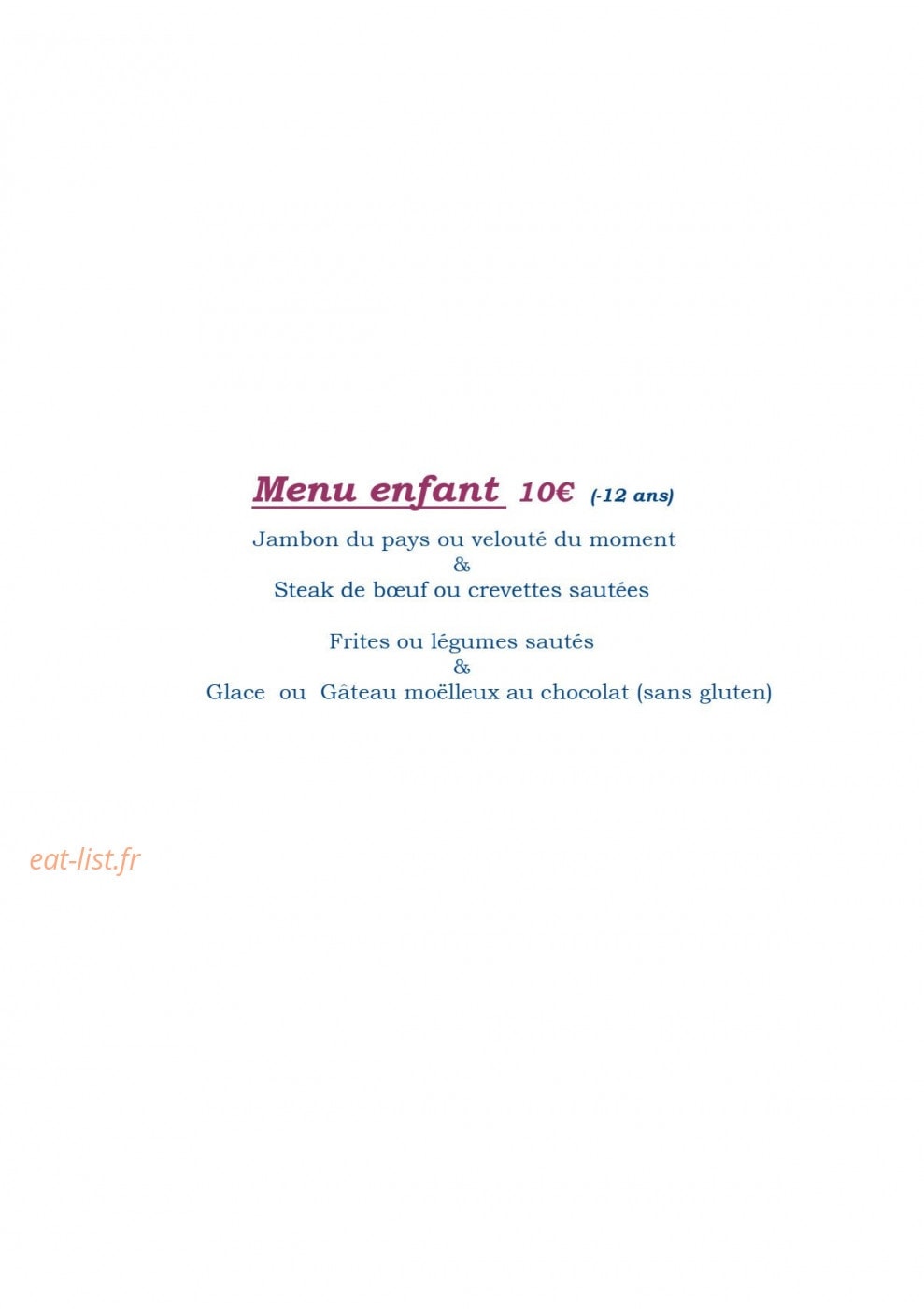 Restaurant Chilo — carte page 4