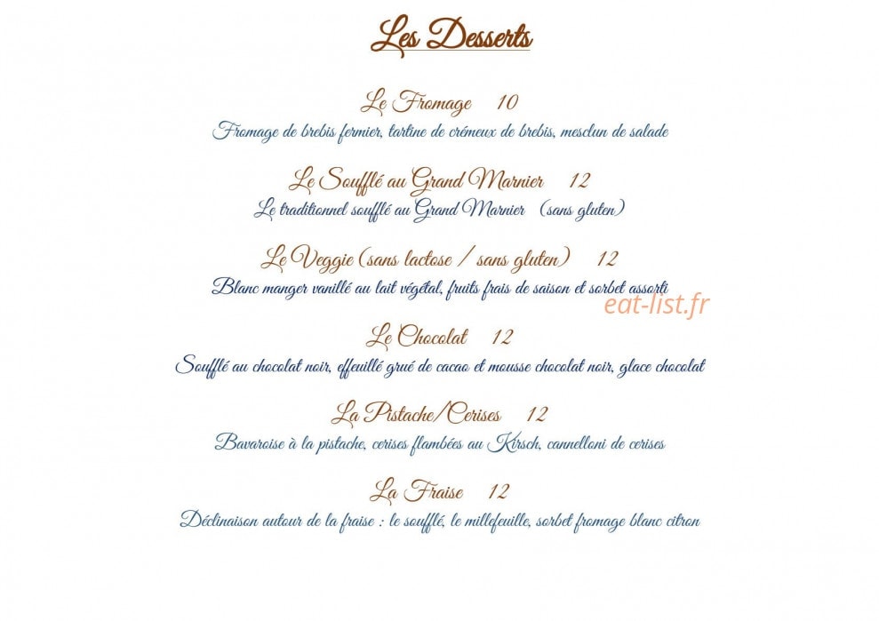Restaurant Chilo — carte page 3