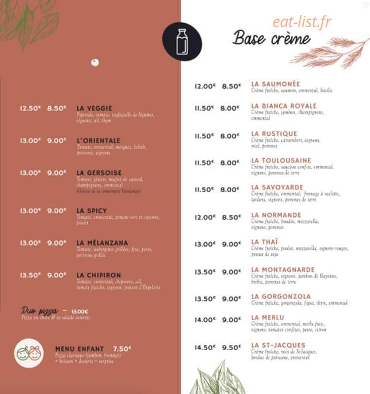 Pizza Bella — carte page 2