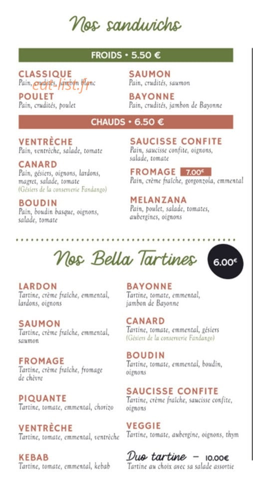 Pizza Bella — carte page 5