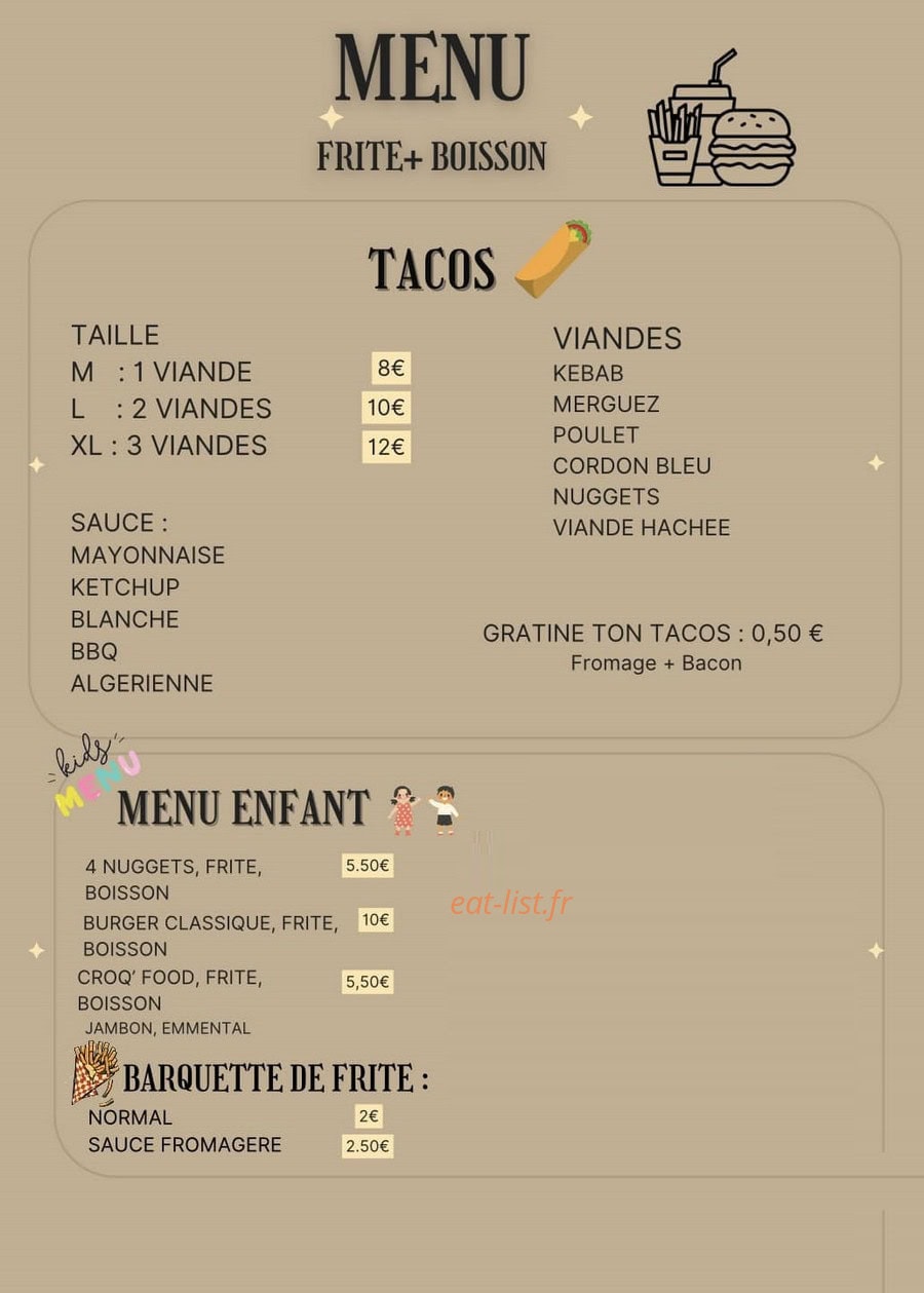 Croq food — carte page 1