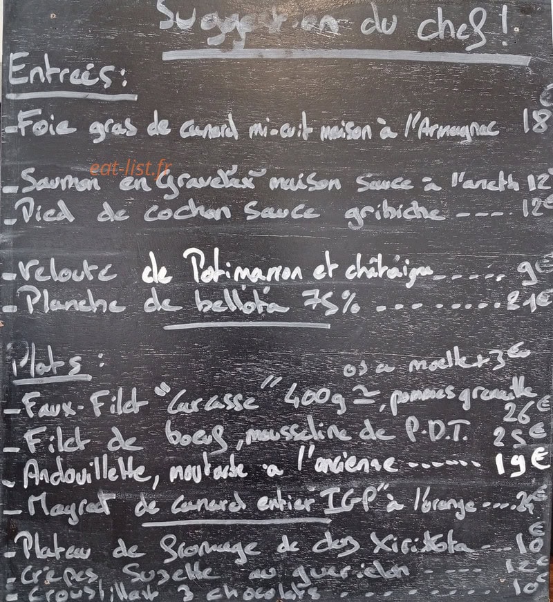 Mendililia tapas — carte page 1