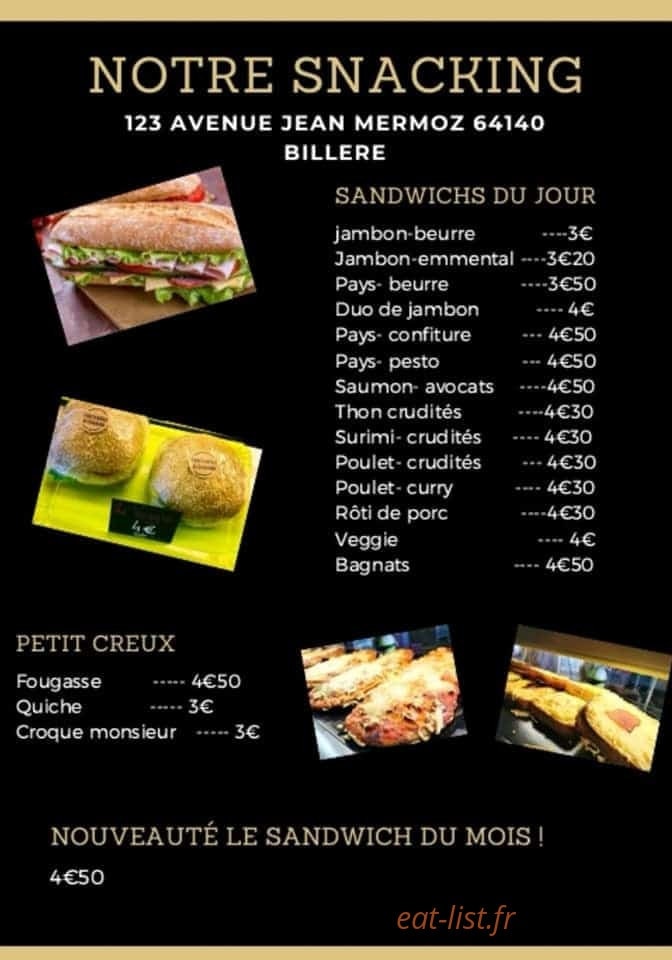 L’Art Du Pain — carte page 2
