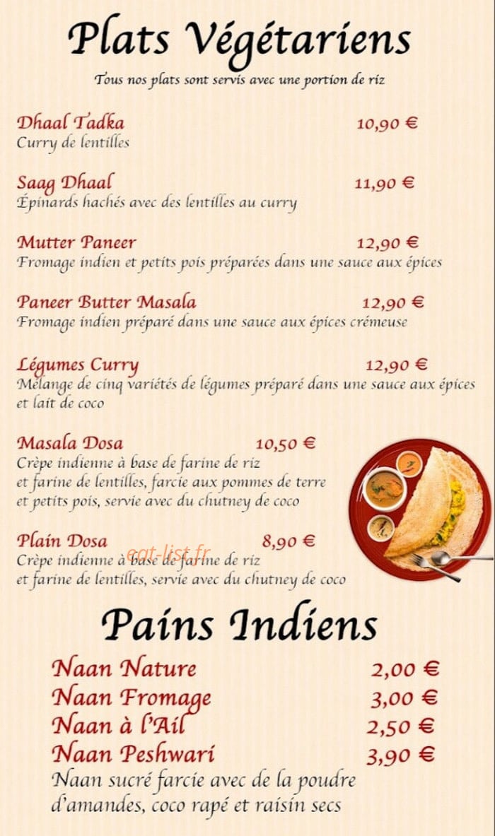 Karthik’s Biryani — carte page 3