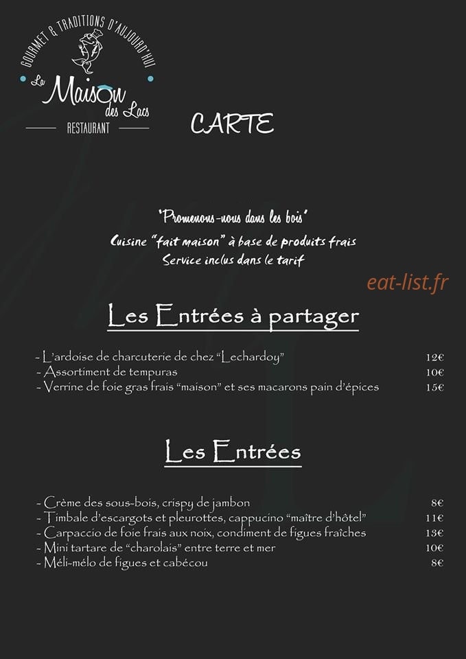 La Maison Des Lacs — carte page 12