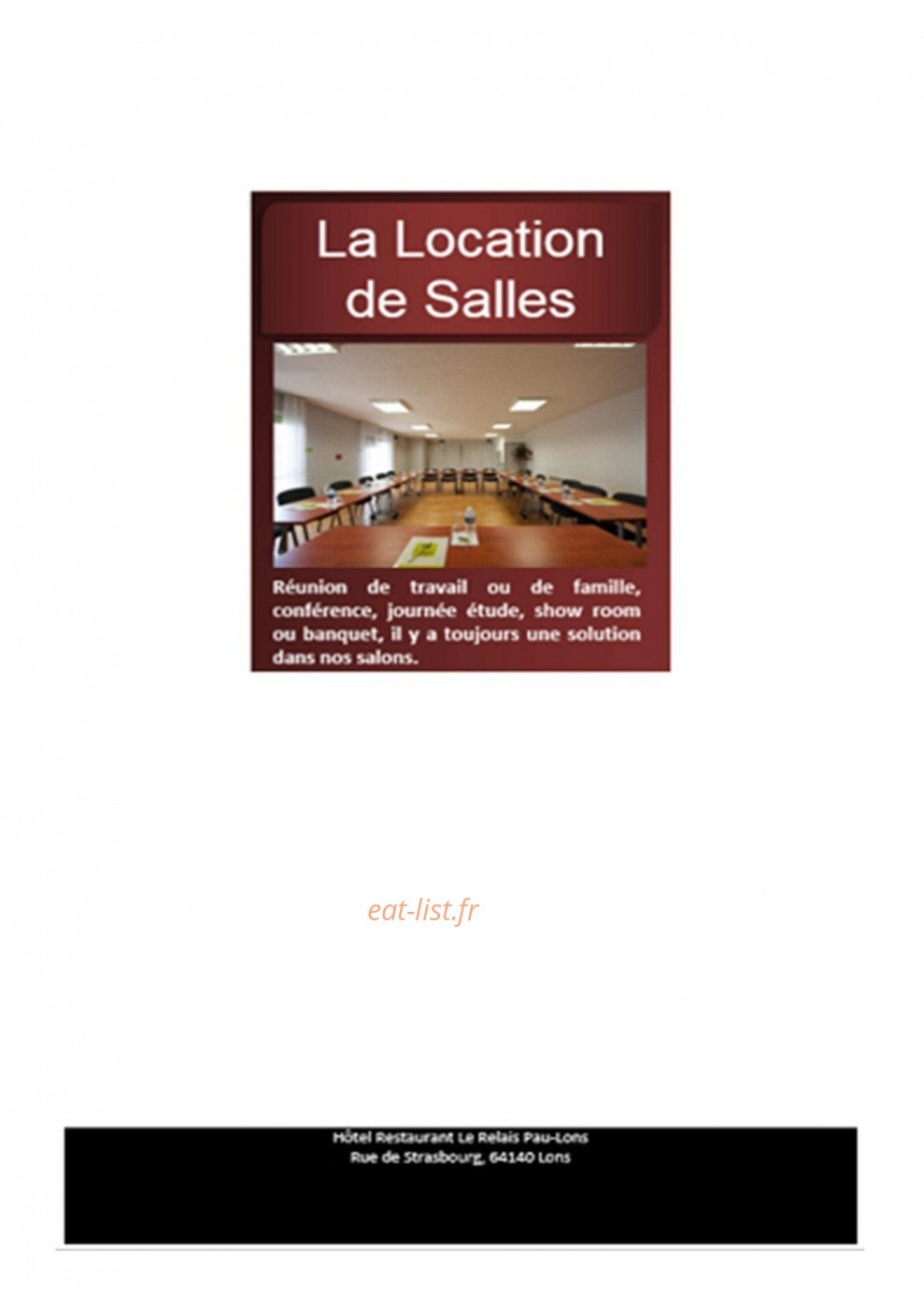 Le Relais Pau-Lons — carte page 4