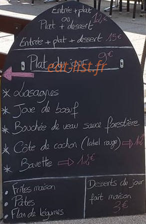 Le Triple A — carte page 1