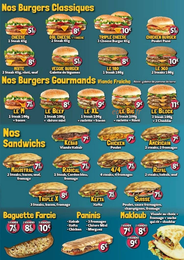 Royal Food — carte page 3