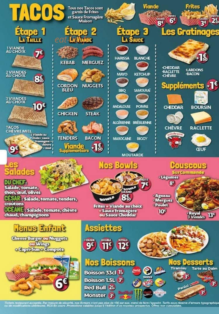 Royal Food — carte page 2