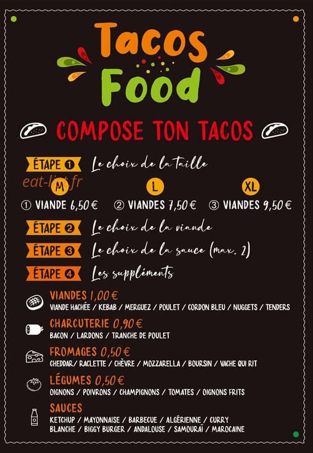 Tacos food — carte page 2