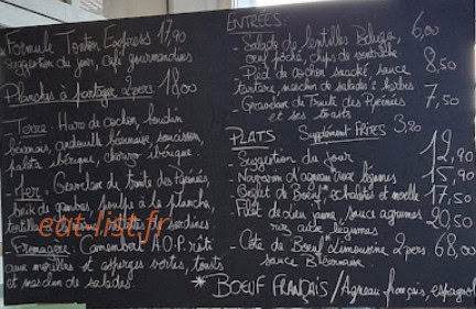 Bistrot Les Tontons — carte page 1