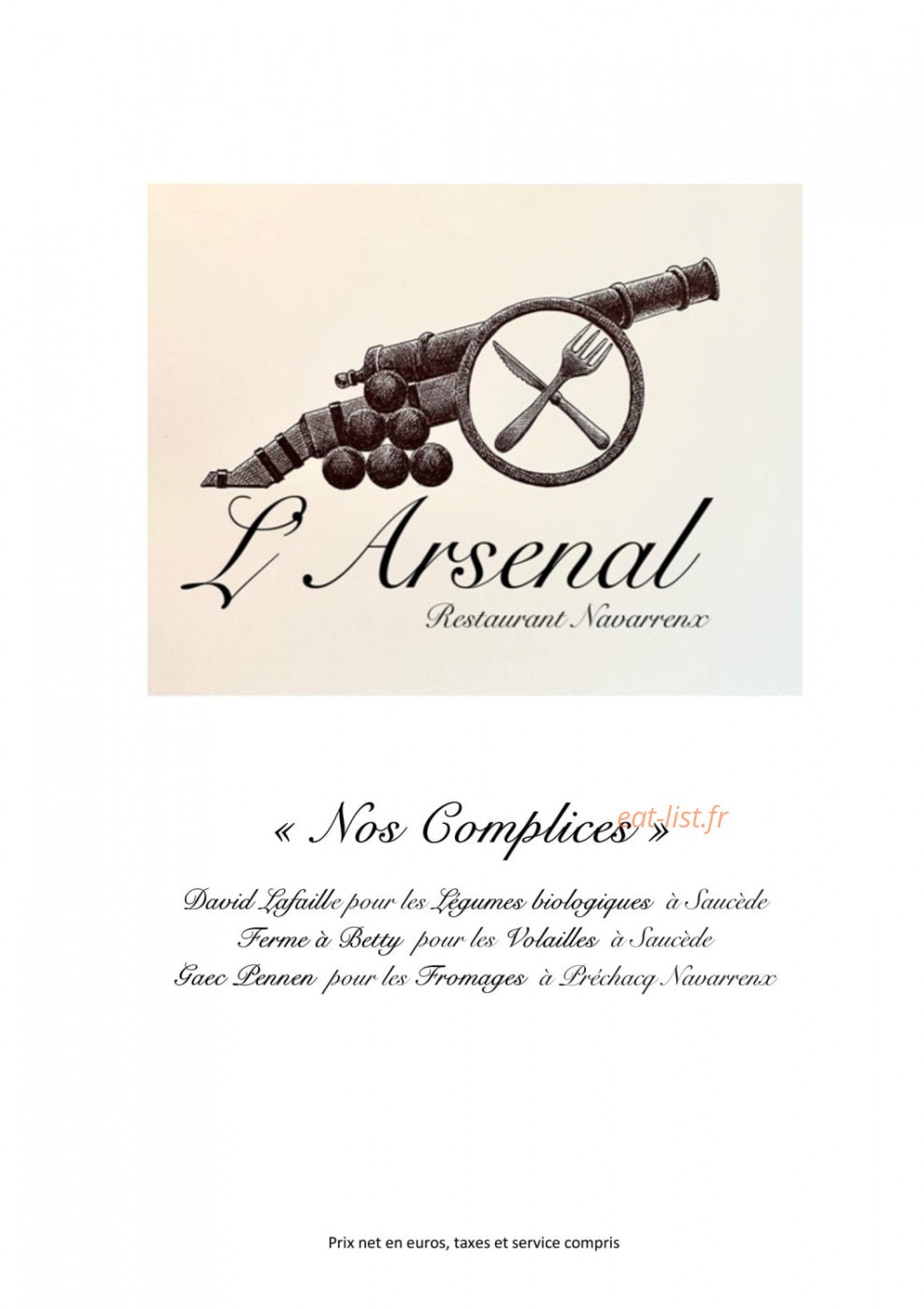 L'Arsenal — carte page 1