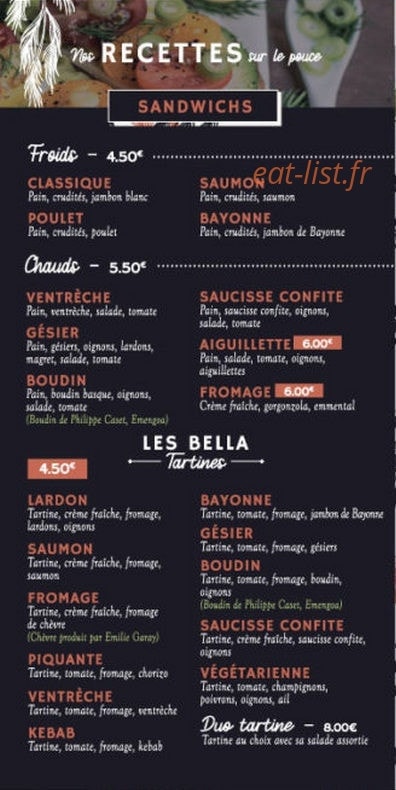 Pizza Bella — carte page 6