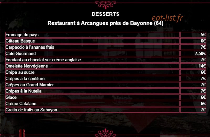 Auberge d'Achtal — carte page 3