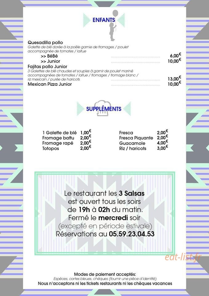 3 Salsas — carte page 4