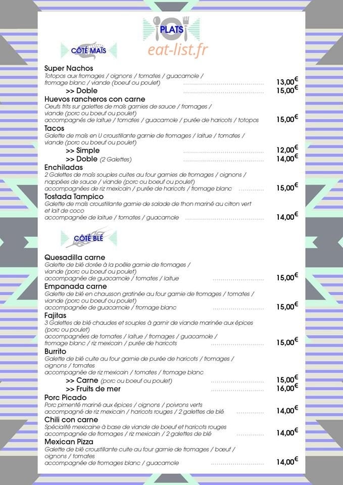 3 Salsas — carte page 3