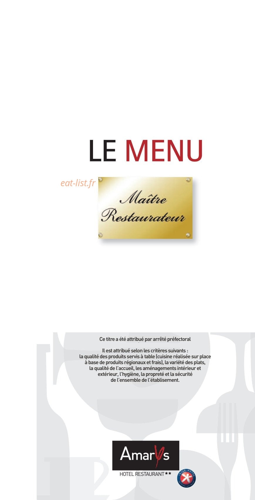 Amarys — carte page 1