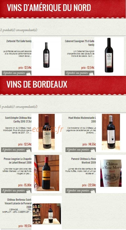 Au comptoir des gourmets — carte page 4