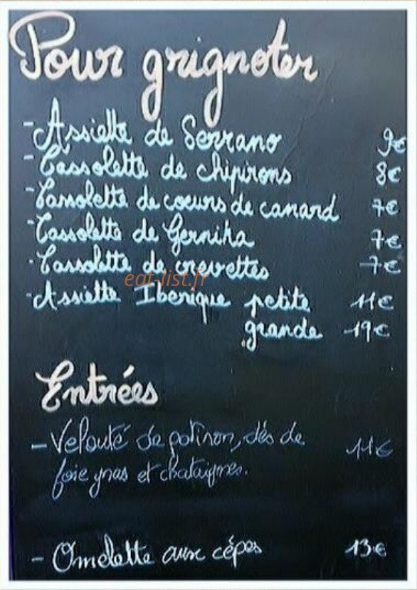 Auberge 22 — carte page 1
