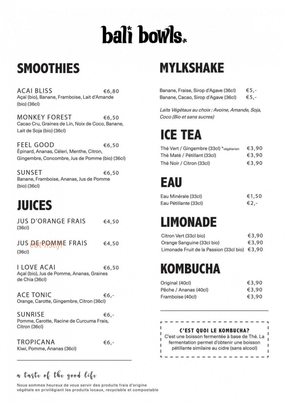 Bali Bowls — carte page 4