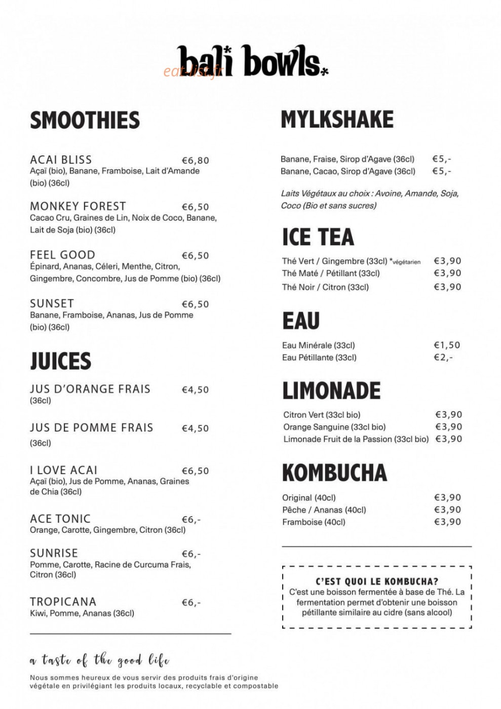 Bali Bowls — carte page 4