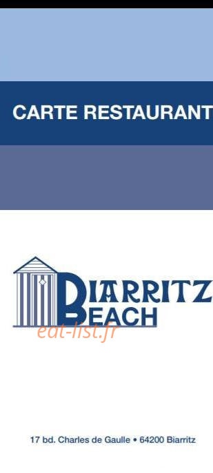 Biarritz Beach — carte page 1