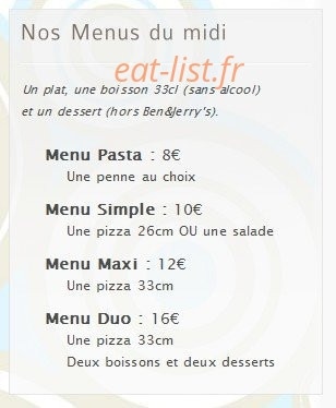 Biarritz Pizza — carte page 10