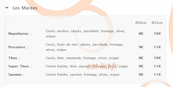 Biarritz Pizza — carte page 3