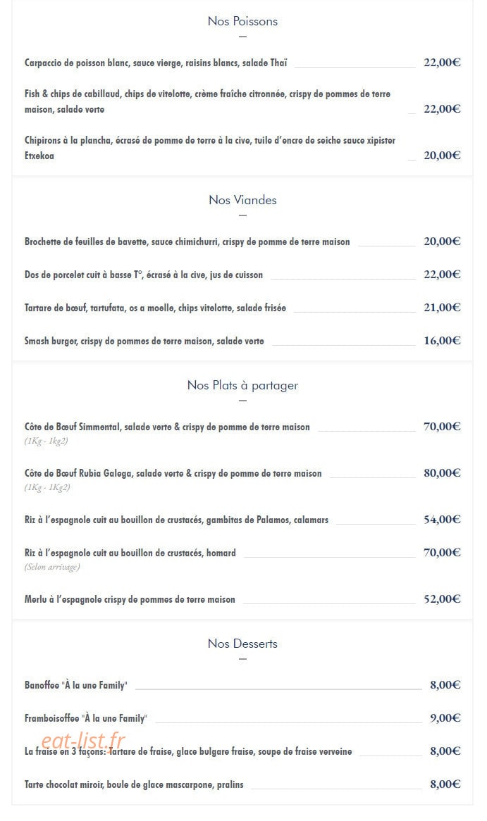 Bistroquet — carte page 2