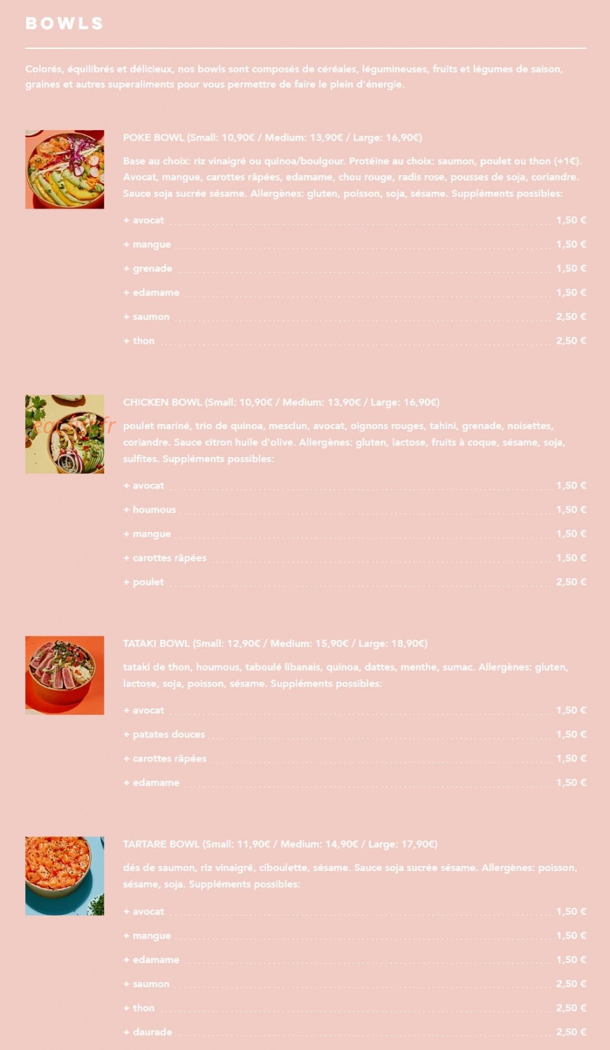 Bowl & Go — carte page 2