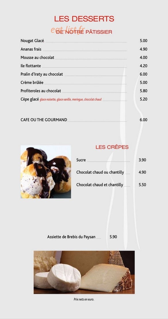 Brasserie d’Iraty — carte page 5