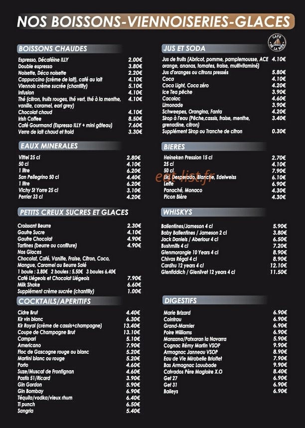Café de la mer — carte page 5
