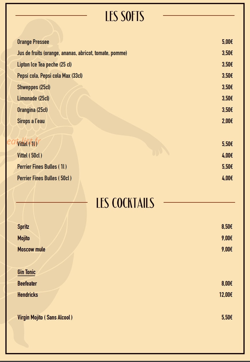 Café des artistes — carte page 7