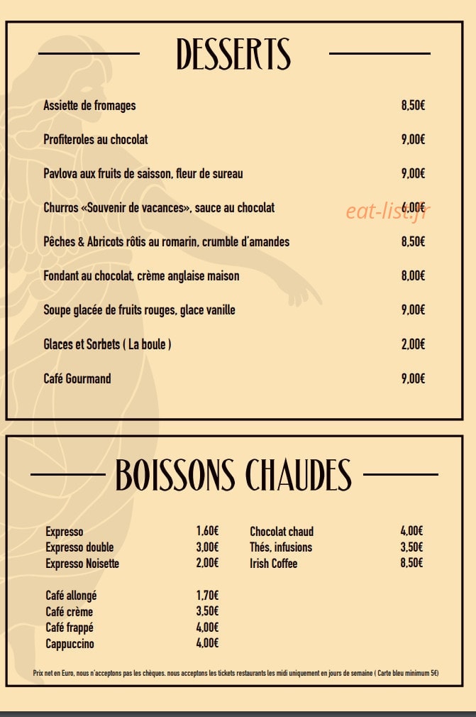 Café des artistes — carte page 3