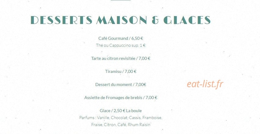 Chez Coco — carte page 6