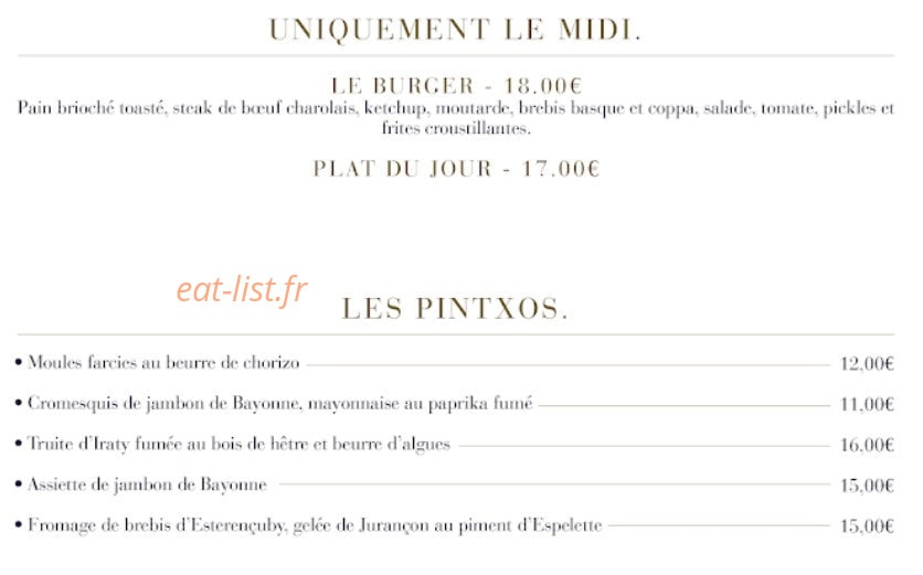 Chez Eugénie — carte page 3