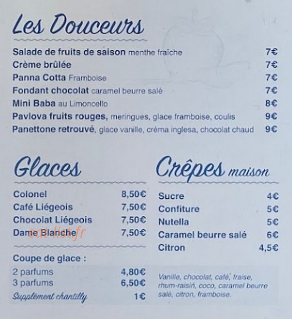 Cristal Kfé — carte page 5