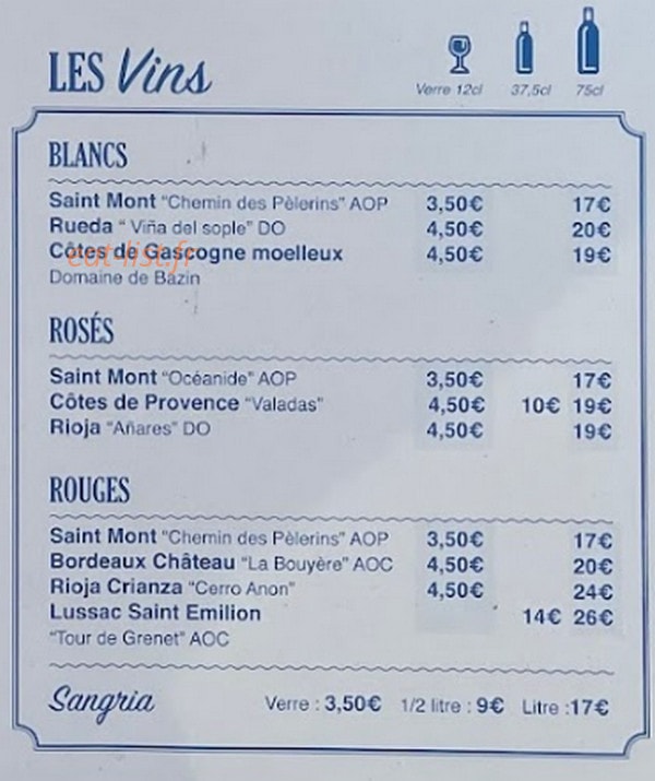 Cristal Kfé — carte page 6