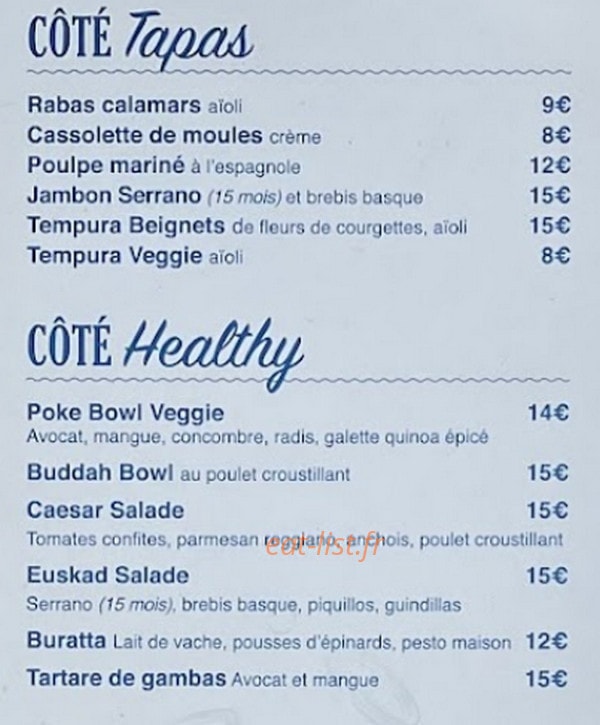 Cristal Kfé — carte page 1