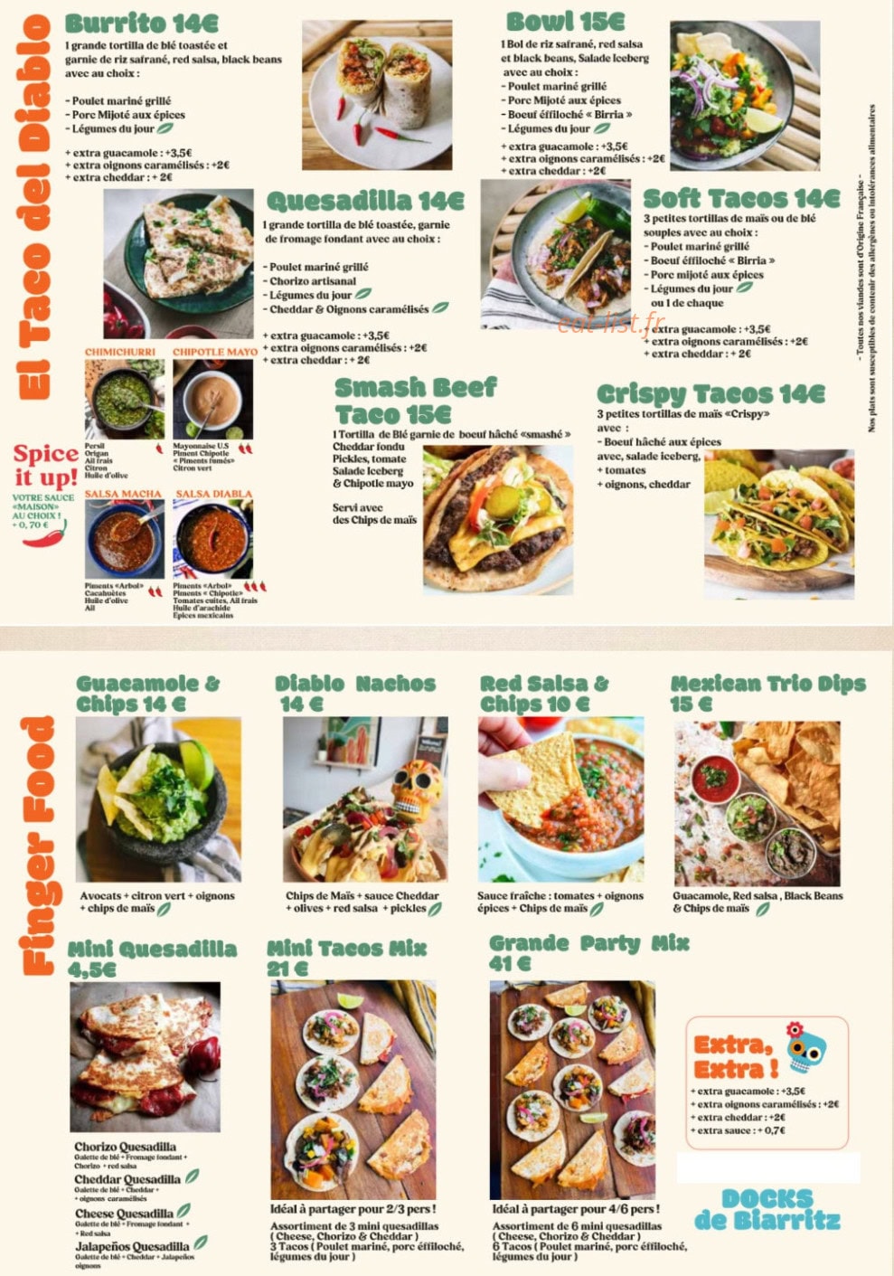 El Taco Del Diablo — carte page 1