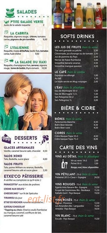 Etxe' Co Pizza & talo — carte page 3