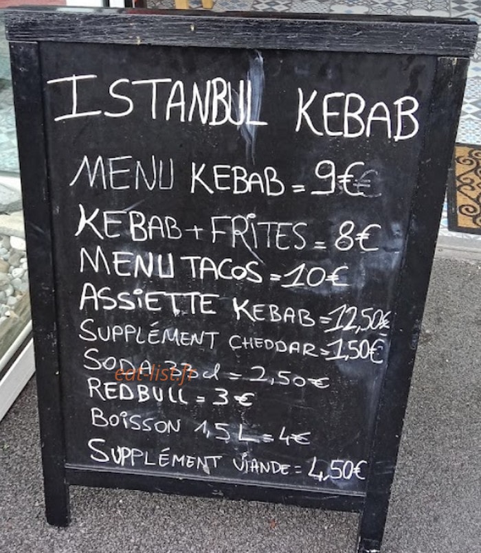 Istanbul Kebab — carte page 1