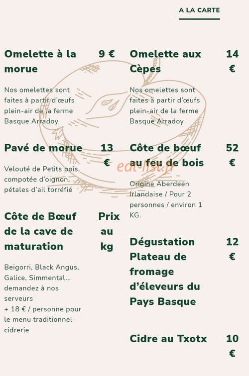 Kanbar Sagardotegia — carte page 3