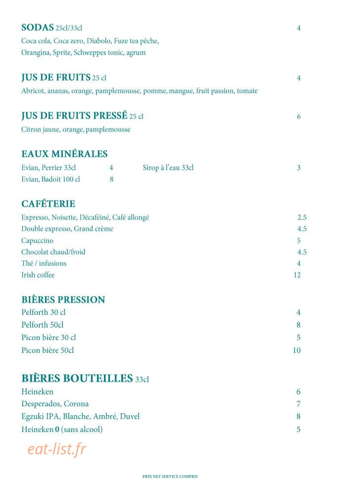 La Petite Plage — carte page 8