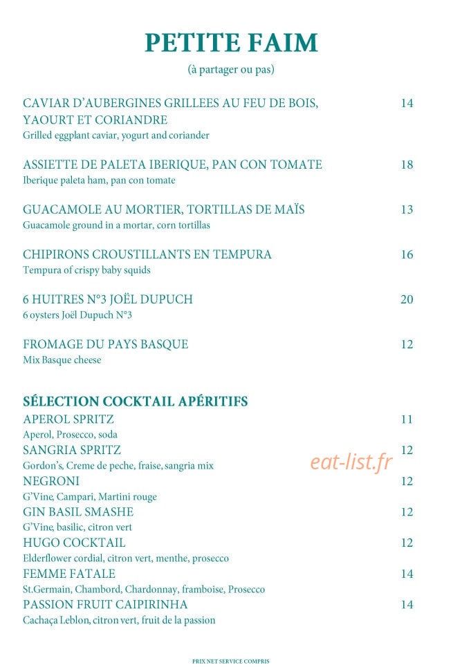 La Petite Plage — carte page 6