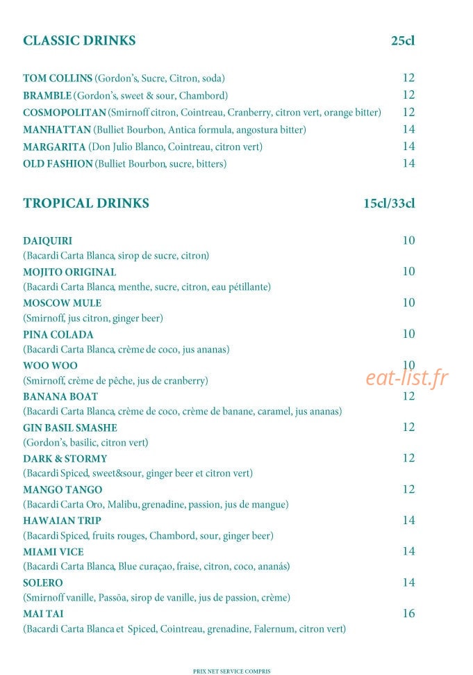La Petite Plage — carte page 11