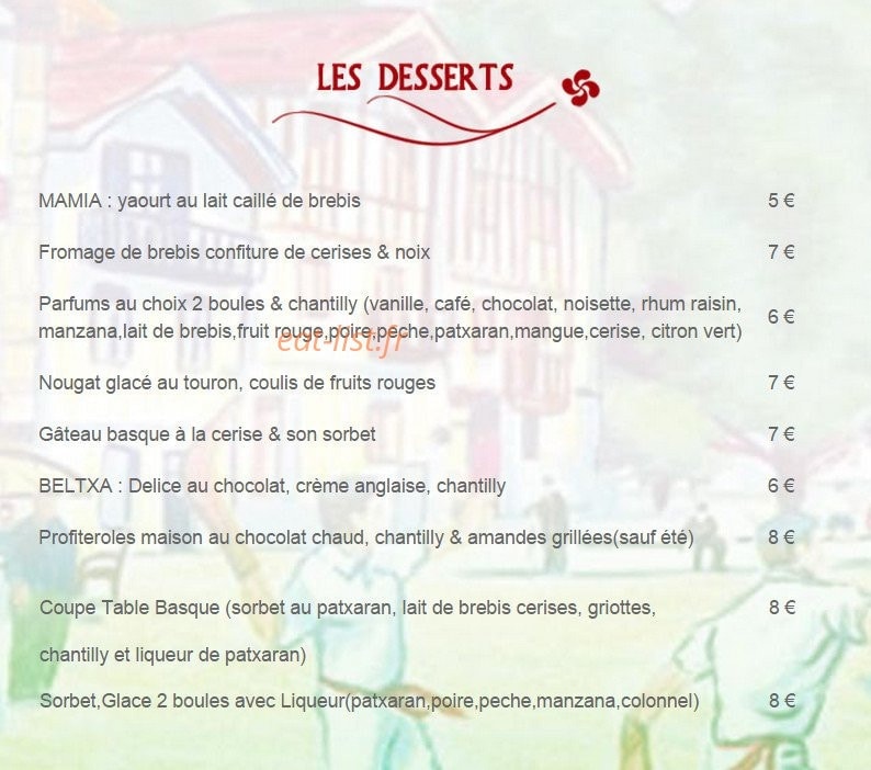 La Table Basque — carte page 4